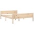 Estructura de cama de madera de pino maciza 160x200