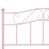Estructura de cama de metal rosa 140x200