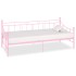 Estructura de cama de metal rosa 90x200