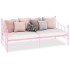 Estructura de cama de metal rosa 90x200