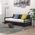 Sofá cama extraíble madera maciza de pino negro 2x(90x200)
