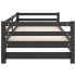 Sofá cama extraíble madera maciza de pino negro 2x(90x200)