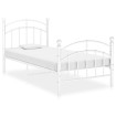 Estructura de cama de metal blanco 90x200 cm