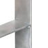 Anclajes de valla 6 uds acero galvanizado plateado 9x6x60