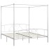 Estructura de cama con dosel metal blanco 200x200