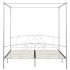 Estructura de cama con dosel metal blanco 200x200