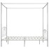 Estructura de cama con dosel metal blanco 200x200