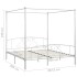 Estructura de cama con dosel metal blanco 200x200