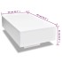 Mesa de centro rectangular blanco con