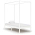 Estructura cama con dosel madera maciza pino blanco 100x200