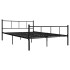 Estructura de cama de metal negro 120x200