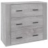 Aparador de madera contrachapada gris Sonoma 80x33x70