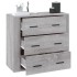 Aparador de madera contrachapada gris Sonoma 80x33x70