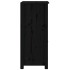 Aparadores 2 uds madera maciza de pino negro 40x35x80