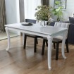 Mesa de comedor 116x66x76 cm blanco brillante