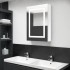 Armario de baño con espejo LED blanco brillante 50x13x70