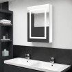 Armario de baño con espejo LED blanco brillante 50x13x70 cm