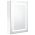 Armario de baño con espejo LED blanco brillante 50x13x70