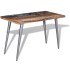 Mesa de comedor madera maciza reciclada 120x60x76