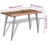 Mesa de comedor madera maciza reciclada 120x60x76