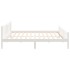 Estructura de cama de madera maciza blanca 160x200