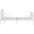 Estructura de cama con somier metal blanco 140x200