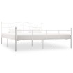 Estructura de cama de metal blanco 180x200 cm