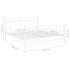 Estructura de cama de metal blanco 160x200