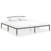 Estructura de cama de metal gris 180x200 cm