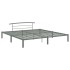 Estructura de cama de metal gris 180x200