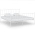 Estructura de cama de metal blanco 140x200