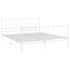 Estructura de cama de metal blanco 140x200