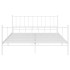 Estructura de cama de metal blanco 140x200