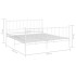 Estructura de cama de metal blanco 140x200