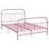 Estructura de cama de metal rosa 160x200