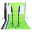 Kit iluminación de estudio fotográfico con fondos y softboxes