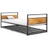 Estructura de cama extraíble metal negro 90x200