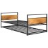 Estructura de cama extraíble metal negro 90x200