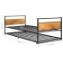 Estructura de cama extraíble metal negro 90x200