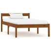 Estructura de cama madera maciza pino marrón miel 100x200 cm