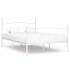 Estructura de cama con somier metal blanco 160x200