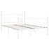 Estructura de cama con somier metal blanco 160x200