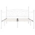 Estructura de cama con somier metal blanco 160x200