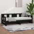 Sofá cama extraíble madera maciza de pino negro 2x(90x200)