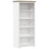 Librería BODO 5 estantes madera maciza pino marrón 80x38x180