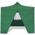 Cenador plegable verde con 4 paredes 3x3