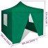 Cenador plegable verde con 4 paredes 3x3