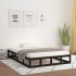 Estructura cama madera maciza negra 140x190