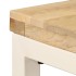 Mesa de comedor de madera maciza de mango y acero 115x55x76