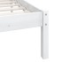 Estructura de cama madera maciza blanco Super King 180x200